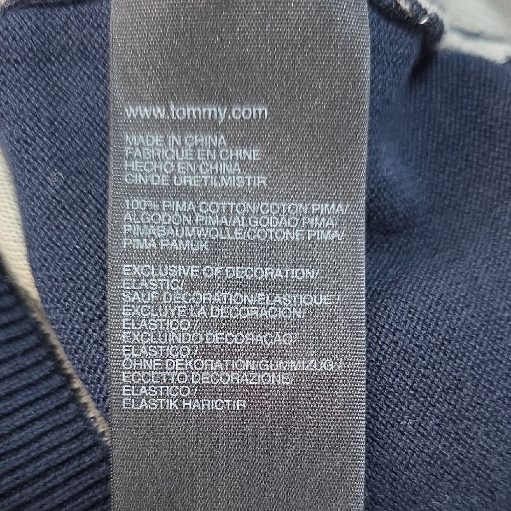 Tommy Hilfigure Skeleton Key 100% Pima Cotton Crewneck Preppy Sweater Sz lg 2014 - Picture 5 of 7